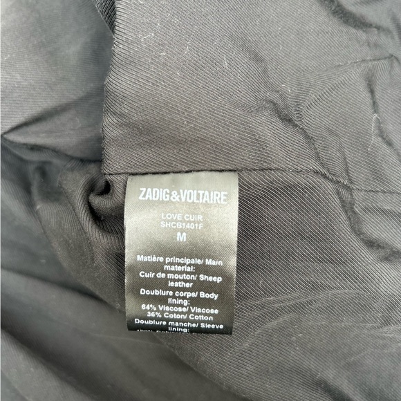 Zadig and Voltaire leather jacket. Size M. - Picture 8 of 14